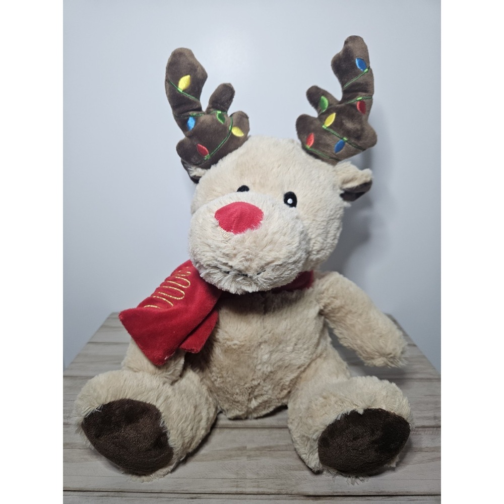 Hug Me Animated Christmas Reindeer Moose Plush 15" Sings Jingle Bell Rock Moving
